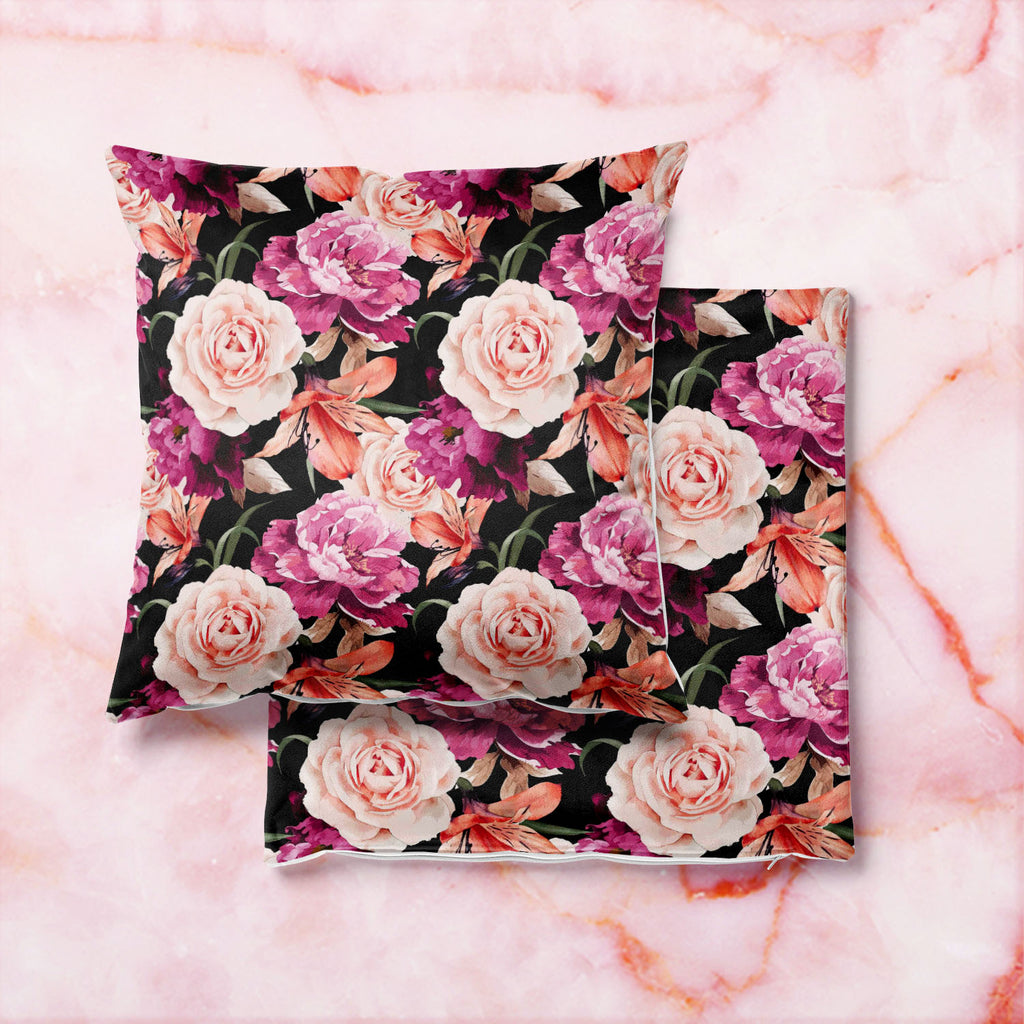 Roses D1 Cushion Cover Throw Pillow-Cushion Covers-CUS_CV-IC 5007666 IC 5007666, Abstract Expressionism, Abstracts, Ancient, Art and Paintings, Black and White, Botanical, Fashion, Floral, Flowers, Historical, Illustrations, Medieval, Nature, Paintings, Patterns, Scenic, Semi Abstract, Signs, Signs and Symbols, Vintage, Watercolour, White, roses, d1, cushion, cover, throw, pillow, rose, pattern, peony, seamless, abstract, watercolor, flower, background, vector, bouquet, motif, design, accent, arrangement, a