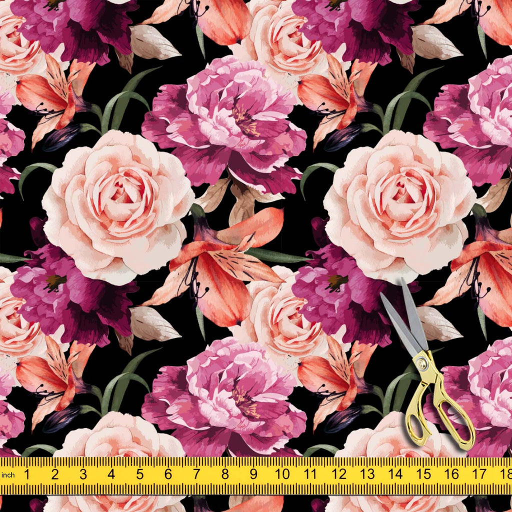 Roses Upholstery Fabric by Metre | For Sofa, Curtains, Cushions, Furnishing, Craft, Dress Material-Upholstery Fabrics-FAB_RW-IC 5007666 IC 5007666, Abstract Expressionism, Abstracts, Ancient, Art and Paintings, Black and White, Botanical, Fashion, Floral, Flowers, Historical, Illustrations, Medieval, Nature, Paintings, Patterns, Scenic, Semi Abstract, Signs, Signs and Symbols, Vintage, Watercolour, White, roses, upholstery, fabric, by, metre, for, sofa, curtains, cushions, furnishing, craft, dress, material