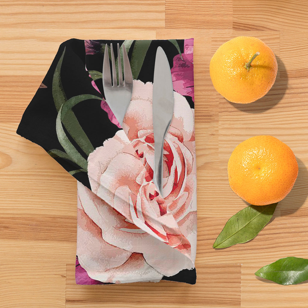 Roses D1 Table Napkin-Table Napkins-NAP_TB-IC 5007666 IC 5007666, Abstract Expressionism, Abstracts, Ancient, Art and Paintings, Black and White, Botanical, Fashion, Floral, Flowers, Historical, Illustrations, Medieval, Nature, Paintings, Patterns, Scenic, Semi Abstract, Signs, Signs and Symbols, Vintage, Watercolour, White, roses, d1, table, napkin, rose, pattern, peony, seamless, abstract, watercolor, flower, background, vector, bouquet, motif, design, accent, arrangement, art, artwork, beautiful, beauty,
