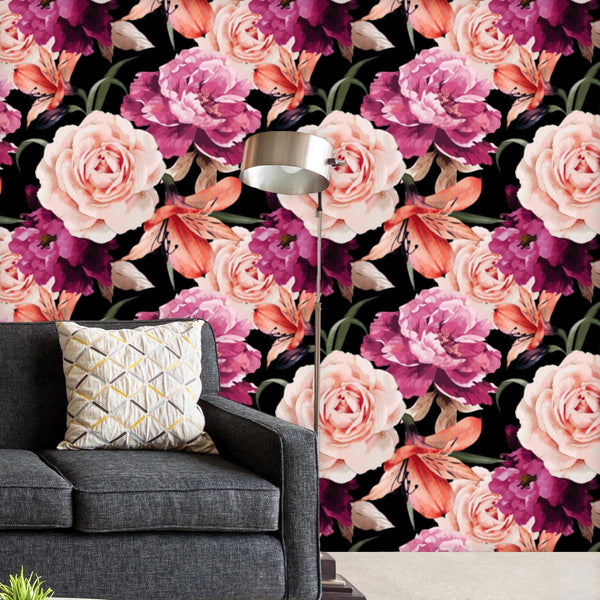 Roses D1 Wallpaper Roll-Wallpapers Peel & Stick-WAL_PA-IC 5007666 IC 5007666, Abstract Expressionism, Abstracts, Ancient, Art and Paintings, Black and White, Botanical, Fashion, Floral, Flowers, Historical, Illustrations, Medieval, Nature, Paintings, Patterns, Scenic, Semi Abstract, Signs, Signs and Symbols, Vintage, Watercolour, White, roses, d1, peel, stick, vinyl, wallpaper, roll, non-pvc, self-adhesive, eco-friendly, water-repellent, scratch-resistant, rose, pattern, peony, seamless, abstract, watercolo