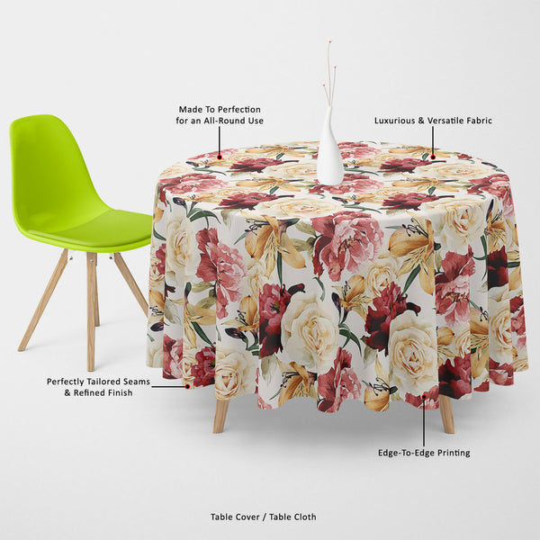 Roses Table Cloth Cover-Table Covers-CVR_TB_RD-IC 5007667 IC 5007667, Abstract Expressionism, Abstracts, Ancient, Art and Paintings, Black and White, Botanical, Fashion, Floral, Flowers, Historical, Illustrations, Medieval, Nature, Paintings, Patterns, Scenic, Semi Abstract, Signs, Signs and Symbols, Vintage, Watercolour, White, roses, table, cloth, cover, canvas, fabric, pattern, flower, watercolor, rose, peony, seamless, romantic, design, background, illustration, flora, colorful, painting, abstract, acce
