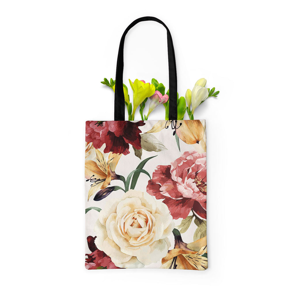 Roses D2 Tote Bag Shoulder Purse | Multipurpose-Tote Bags Basic-TOT_FB_BS-IC 5007667 IC 5007667, Abstract Expressionism, Abstracts, Ancient, Art and Paintings, Black and White, Botanical, Fashion, Floral, Flowers, Historical, Illustrations, Medieval, Nature, Paintings, Patterns, Scenic, Semi Abstract, Signs, Signs and Symbols, Vintage, Watercolour, White, roses, d2, tote, bag, shoulder, purse, multipurpose, pattern, flower, watercolor, rose, peony, seamless, romantic, design, background, illustration, flora