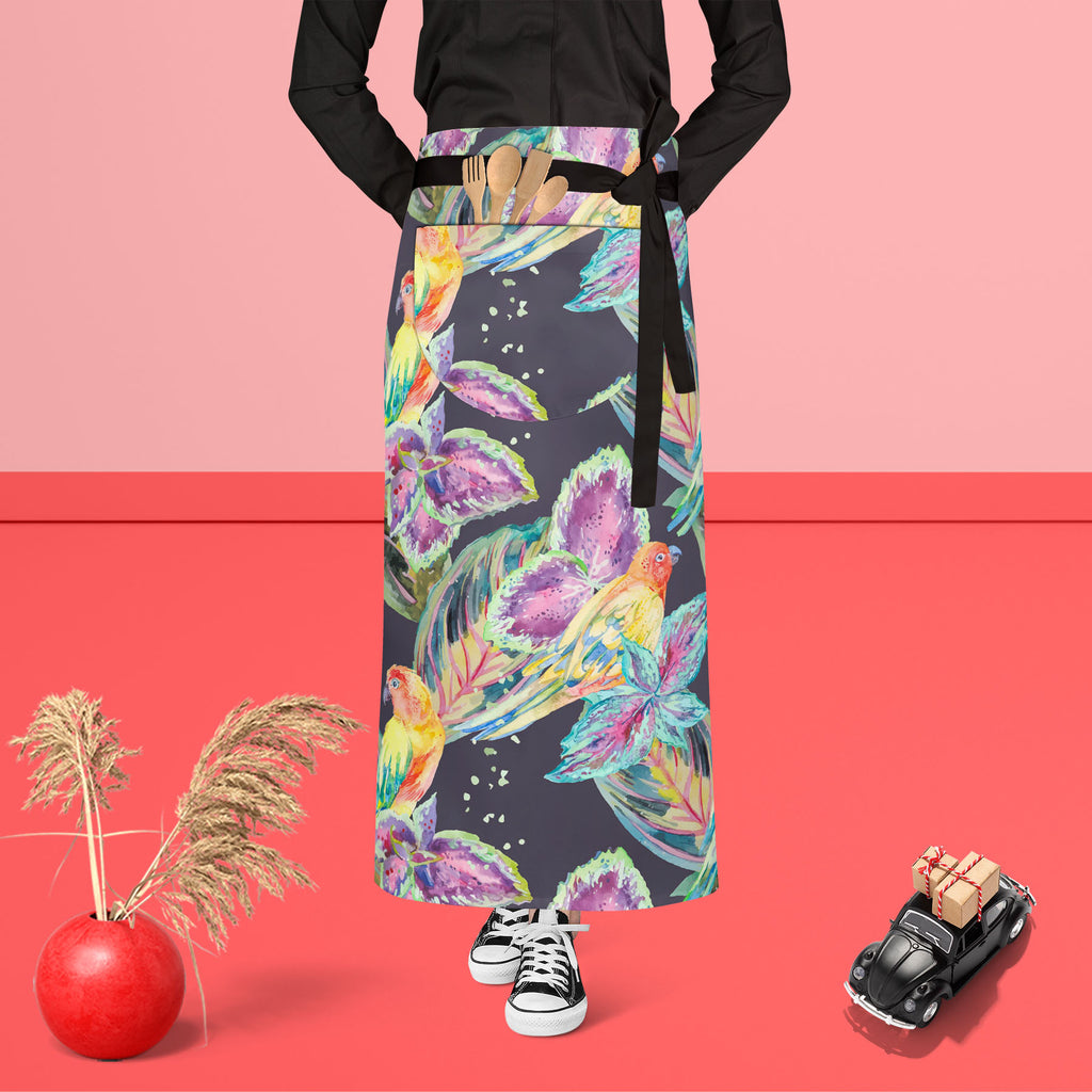 Exotic Art D1 Apron | Adjustable, Free Size & Waist Tiebacks-Aprons Waist to Feet-APR_WS_FT-IC 5007668 IC 5007668, African, Animals, Birds, Botanical, Culture, Ethnic, Fashion, Floral, Flowers, Hawaiian, Illustrations, Modern Art, Nature, Patterns, Pop Art, Signs, Signs and Symbols, Traditional, Tribal, Tropical, Watercolour, Wildlife, World Culture, exotic, art, d1, apron, adjustable, free, size, waist, tiebacks, parrot, boho, textiles, pattern, africa, animal, background, bird, botanic, design, drawn, fab