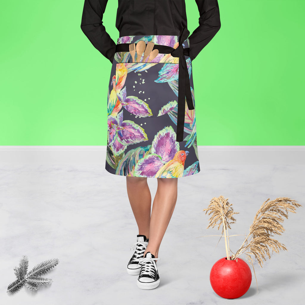 Exotic Art D1 Apron | Adjustable, Free Size & Waist Tiebacks-Apron Waist to Knee-APR_WS_KN-IC 5007668 IC 5007668, African, Animals, Birds, Botanical, Culture, Ethnic, Fashion, Floral, Flowers, Hawaiian, Illustrations, Modern Art, Nature, Patterns, Pop Art, Signs, Signs and Symbols, Traditional, Tribal, Tropical, Watercolour, Wildlife, World Culture, exotic, art, d1, apron, adjustable, free, size, waist, tiebacks, parrot, boho, textiles, pattern, africa, animal, background, bird, botanic, design, drawn, fabr