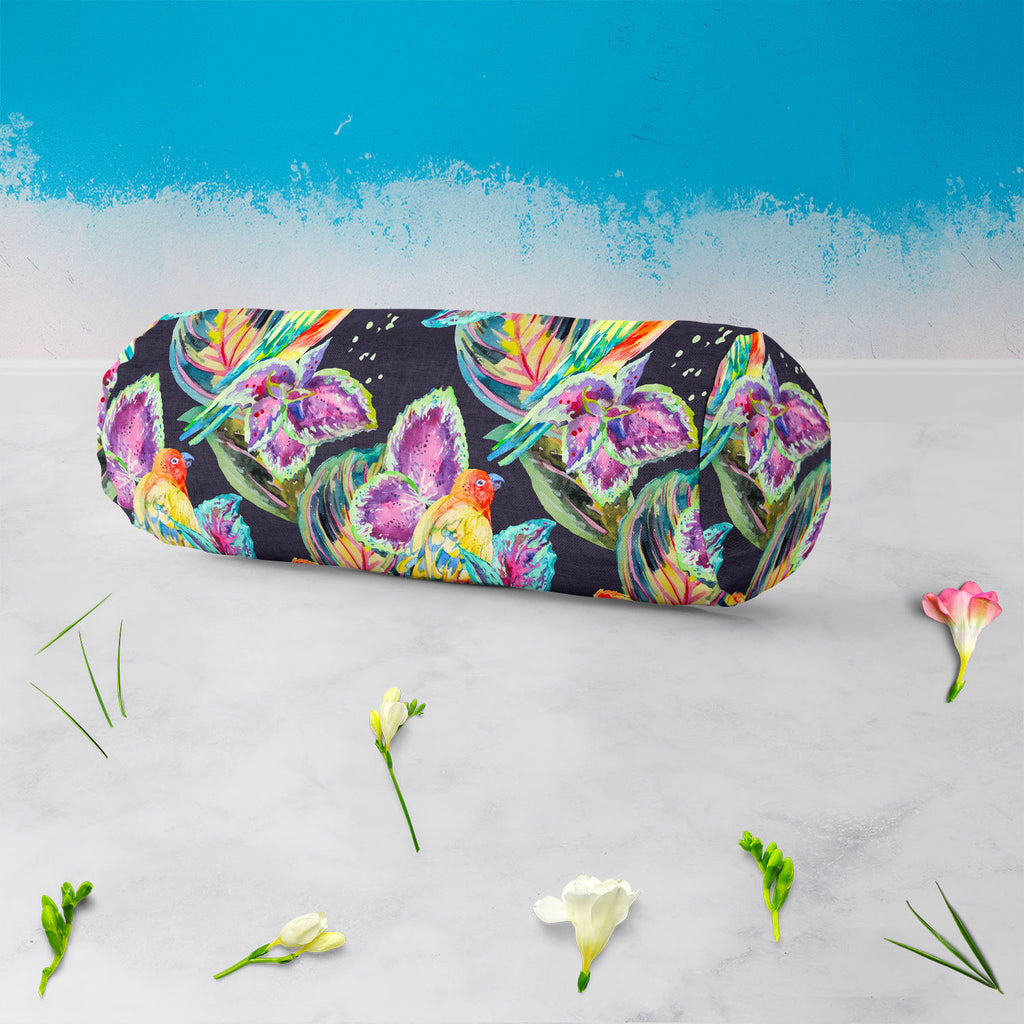 Exotic Art D1 Bolster Cover Booster Cases | Concealed Zipper Opening-Bolster Covers-BOL_CV_ZP-IC 5007668 IC 5007668, African, Animals, Birds, Botanical, Culture, Ethnic, Fashion, Floral, Flowers, Hawaiian, Illustrations, Modern Art, Nature, Patterns, Pop Art, Signs, Signs and Symbols, Traditional, Tribal, Tropical, Watercolour, Wildlife, World Culture, exotic, art, d1, bolster, cover, booster, cases, concealed, zipper, opening, parrot, boho, textiles, pattern, africa, animal, background, bird, botanic, desi