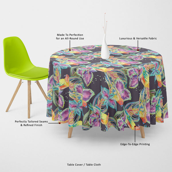 Exotic Art Table Cloth Cover-Table Covers-CVR_TB_RD-IC 5007668 IC 5007668, African, Animals, Birds, Botanical, Culture, Ethnic, Fashion, Floral, Flowers, Hawaiian, Illustrations, Modern Art, Nature, Patterns, Pop Art, Signs, Signs and Symbols, Traditional, Tribal, Tropical, Watercolour, Wildlife, World Culture, exotic, art, table, cloth, cover, canvas, fabric, parrot, boho, textiles, pattern, africa, animal, background, bird, botanic, design, drawn, flora, flower, flying, hand, illustration, jungle, leaf, l