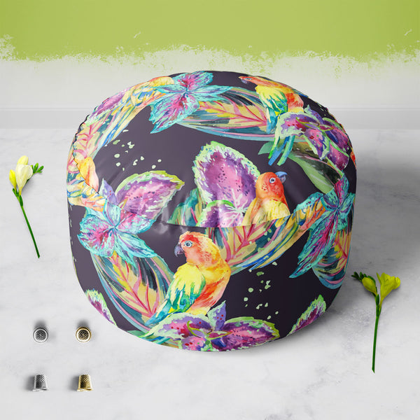 Exotic Art D1 Footstool Footrest Puffy Pouffe Ottoman Bean Bag | Canvas Fabric-Footstools-FST_CB_BN-IC 5007668 IC 5007668, African, Animals, Birds, Botanical, Culture, Ethnic, Fashion, Floral, Flowers, Hawaiian, Illustrations, Modern Art, Nature, Patterns, Pop Art, Signs, Signs and Symbols, Traditional, Tribal, Tropical, Watercolour, Wildlife, World Culture, exotic, art, d1, footstool, footrest, puffy, pouffe, ottoman, bean, bag, floor, cushion, pillow, canvas, fabric, parrot, boho, textiles, pattern, afric