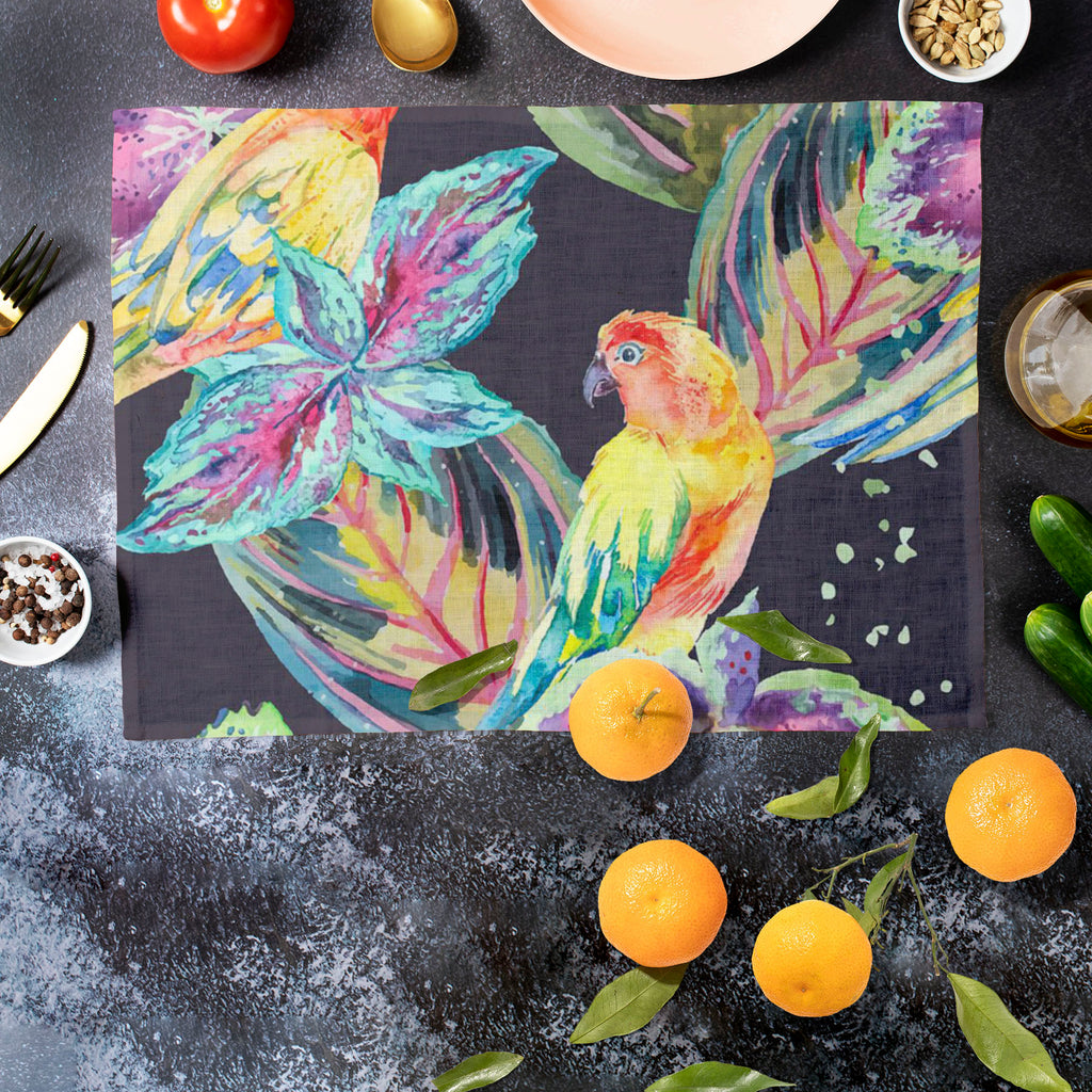 Exotic Art D1 Table Mat Placemat-Table Place Mats Fabric-MAT_TB-IC 5007668 IC 5007668, African, Animals, Birds, Botanical, Culture, Ethnic, Fashion, Floral, Flowers, Hawaiian, Illustrations, Modern Art, Nature, Patterns, Pop Art, Signs, Signs and Symbols, Traditional, Tribal, Tropical, Watercolour, Wildlife, World Culture, exotic, art, d1, table, mat, placemat, parrot, boho, textiles, pattern, africa, animal, background, bird, botanic, design, drawn, fabric, flora, flower, flying, hand, illustration, jungle