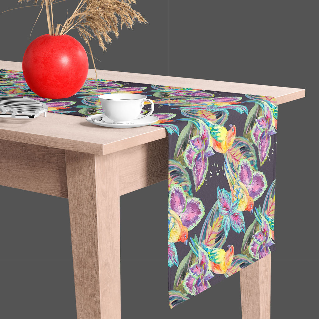 Exotic Art D1 Table Runner-Table Runners-RUN_TB-IC 5007668 IC 5007668, African, Animals, Birds, Botanical, Culture, Ethnic, Fashion, Floral, Flowers, Hawaiian, Illustrations, Modern Art, Nature, Patterns, Pop Art, Signs, Signs and Symbols, Traditional, Tribal, Tropical, Watercolour, Wildlife, World Culture, exotic, art, d1, table, runner, parrot, boho, textiles, pattern, africa, animal, background, bird, botanic, design, drawn, fabric, flora, flower, flying, hand, illustration, jungle, leaf, leaves, macaw, 