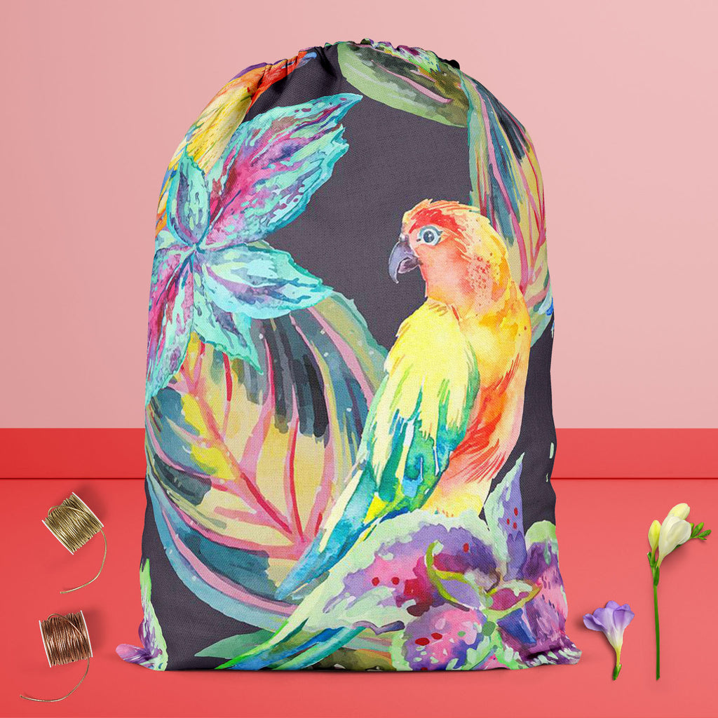 Exotic Art D1 Reusable Sack Bag | Bag for Gym, Storage, Vegetable & Travel-Drawstring Sack Bags-SCK_FB_DS-IC 5007668 IC 5007668, African, Animals, Birds, Botanical, Culture, Ethnic, Fashion, Floral, Flowers, Hawaiian, Illustrations, Modern Art, Nature, Patterns, Pop Art, Signs, Signs and Symbols, Traditional, Tribal, Tropical, Watercolour, Wildlife, World Culture, exotic, art, d1, reusable, sack, bag, for, gym, storage, vegetable, travel, parrot, boho, textiles, pattern, africa, animal, background, bird, bo