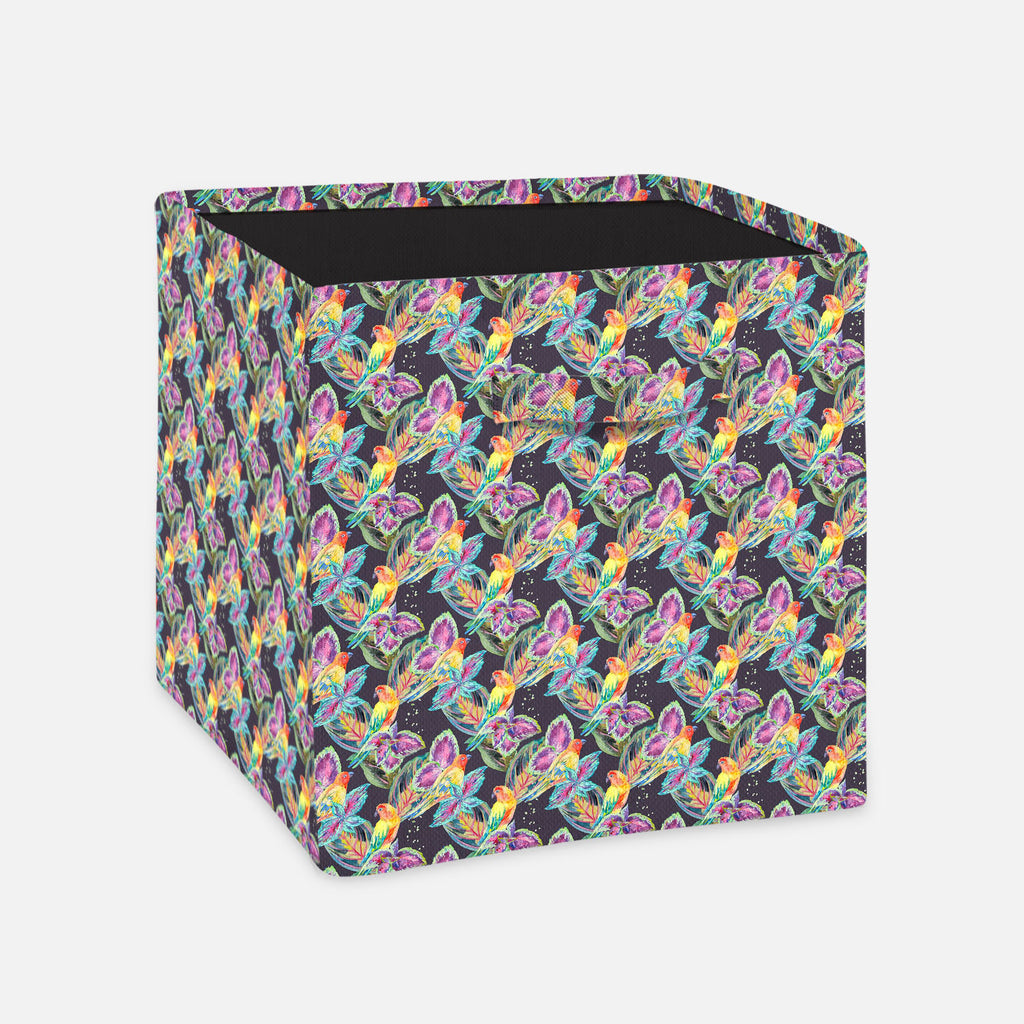 Exotic Art Foldable Open Storage Bin | Organizer Box, Toy Basket, Shelf Box, Laundry Bag | Canvas Fabric-Storage Bins-STR_BI_CB-IC 5007668 IC 5007668, African, Animals, Birds, Botanical, Culture, Ethnic, Fashion, Floral, Flowers, Hawaiian, Illustrations, Modern Art, Nature, Patterns, Pop Art, Signs, Signs and Symbols, Traditional, Tribal, Tropical, Watercolour, Wildlife, World Culture, exotic, art, foldable, open, storage, bin, organizer, box, toy, basket, shelf, laundry, bag, canvas, fabric, parrot, boho, 