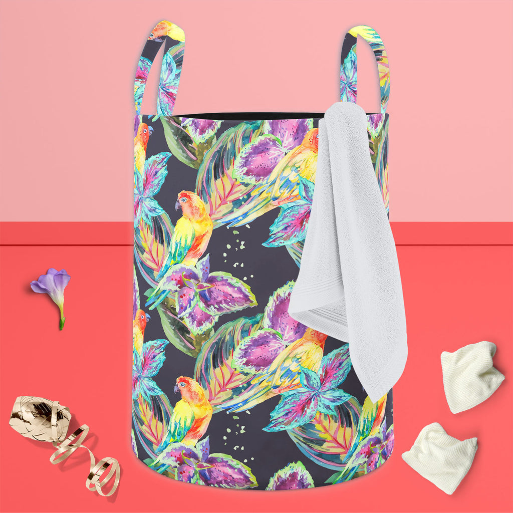 Exotic Art D1 Foldable Open Storage Bin | Organizer Box, Toy Basket, Shelf Box, Laundry Bag | Canvas Fabric-Storage Bins-STR_BI_CB-IC 5007668 IC 5007668, African, Animals, Birds, Botanical, Culture, Ethnic, Fashion, Floral, Flowers, Hawaiian, Illustrations, Modern Art, Nature, Patterns, Pop Art, Signs, Signs and Symbols, Traditional, Tribal, Tropical, Watercolour, Wildlife, World Culture, exotic, art, d1, foldable, open, storage, bin, organizer, box, toy, basket, shelf, laundry, bag, canvas, fabric, parrot,