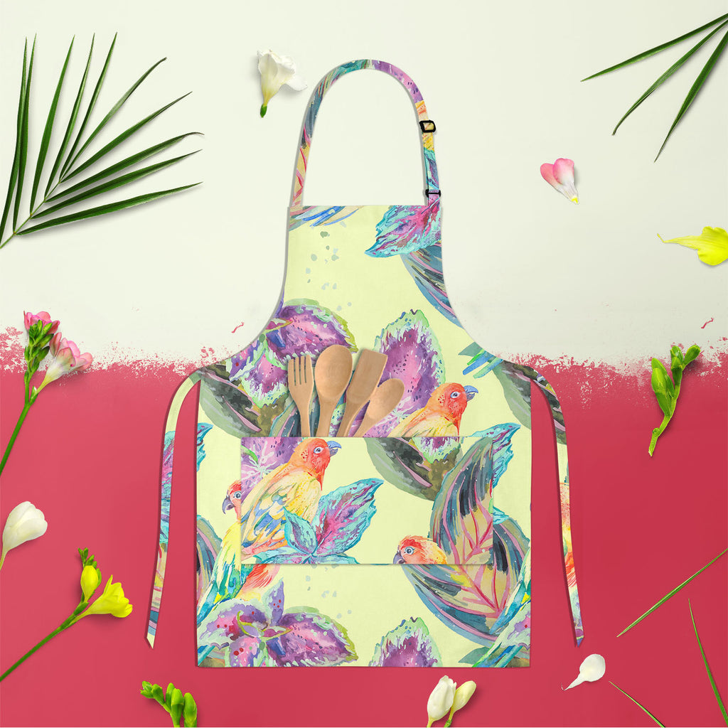 Exotic Art D2 Apron | Adjustable, Free Size & Waist Tiebacks-Aprons Neck to Knee-APR_NK_KN-IC 5007669 IC 5007669, African, Animals, Birds, Botanical, Culture, Ethnic, Fashion, Floral, Flowers, Hawaiian, Illustrations, Modern Art, Nature, Patterns, Pop Art, Signs, Signs and Symbols, Traditional, Tribal, Tropical, Watercolour, Wildlife, World Culture, exotic, art, d2, apron, adjustable, free, size, waist, tiebacks, africa, animal, background, bird, boho, botanic, design, drawn, fabric, flora, flower, flying, 