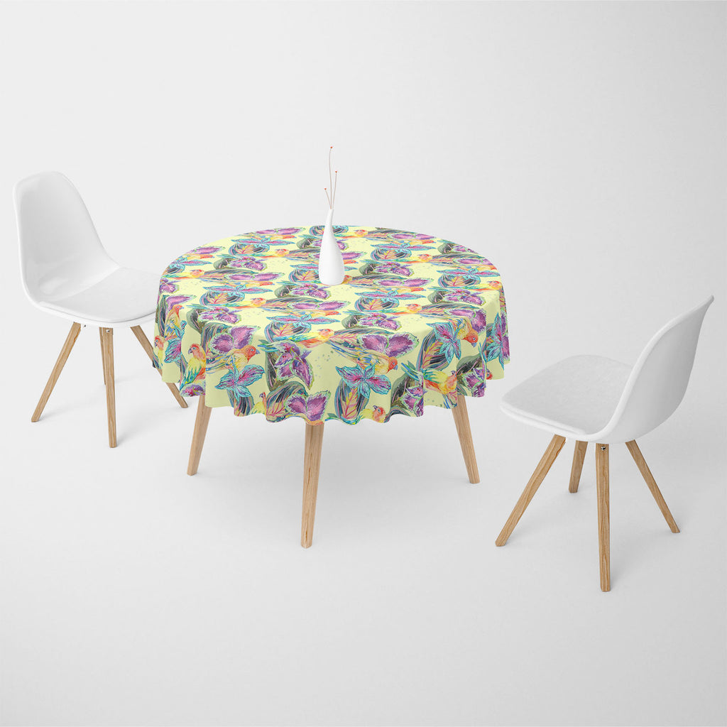 Exotic Art Table Cloth Cover-Table Covers-CVR_TB_RD-IC 5007669 IC 5007669, African, Animals, Birds, Botanical, Culture, Ethnic, Fashion, Floral, Flowers, Hawaiian, Illustrations, Modern Art, Nature, Patterns, Pop Art, Signs, Signs and Symbols, Traditional, Tribal, Tropical, Watercolour, Wildlife, World Culture, exotic, art, table, cloth, cover, africa, animal, background, bird, boho, botanic, design, drawn, fabric, flora, flower, flying, hand, illustration, jungle, leaf, leaves, macaw, modern, palm, parrot,