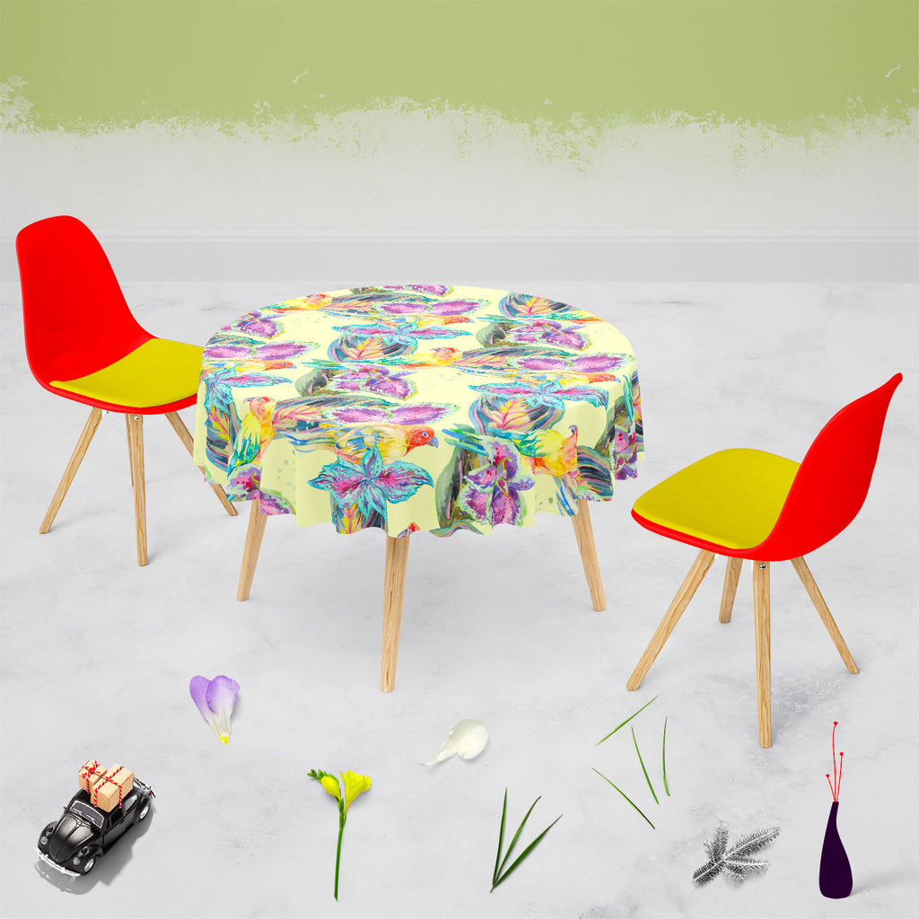 Exotic Art D2 Table Cloth Cover-Table Covers-CVR_TB_RD-IC 5007669 IC 5007669, African, Animals, Birds, Botanical, Culture, Ethnic, Fashion, Floral, Flowers, Hawaiian, Illustrations, Modern Art, Nature, Patterns, Pop Art, Signs, Signs and Symbols, Traditional, Tribal, Tropical, Watercolour, Wildlife, World Culture, exotic, art, d2, table, cloth, cover, africa, animal, background, bird, boho, botanic, design, drawn, fabric, flora, flower, flying, hand, illustration, jungle, leaf, leaves, macaw, modern, palm, 