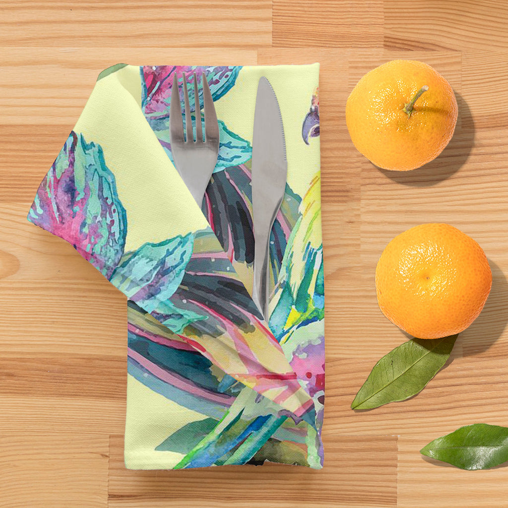 Exotic Art D2 Table Napkin-Table Napkins-NAP_TB-IC 5007669 IC 5007669, African, Animals, Birds, Botanical, Culture, Ethnic, Fashion, Floral, Flowers, Hawaiian, Illustrations, Modern Art, Nature, Patterns, Pop Art, Signs, Signs and Symbols, Traditional, Tribal, Tropical, Watercolour, Wildlife, World Culture, exotic, art, d2, table, napkin, africa, animal, background, bird, boho, botanic, design, drawn, fabric, flora, flower, flying, hand, illustration, jungle, leaf, leaves, macaw, modern, palm, parrot, patte
