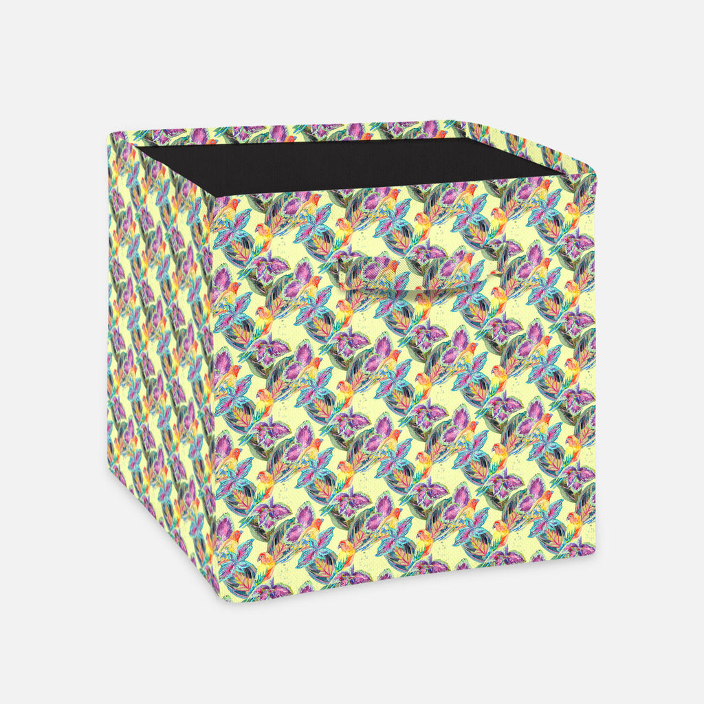 Exotic Art Foldable Open Storage Bin | Organizer Box, Toy Basket, Shelf Box, Laundry Bag | Canvas Fabric-Storage Bins-STR_BI_CB-IC 5007669 IC 5007669, African, Animals, Birds, Botanical, Culture, Ethnic, Fashion, Floral, Flowers, Hawaiian, Illustrations, Modern Art, Nature, Patterns, Pop Art, Signs, Signs and Symbols, Traditional, Tribal, Tropical, Watercolour, Wildlife, World Culture, exotic, art, foldable, open, storage, bin, organizer, box, toy, basket, shelf, laundry, bag, canvas, fabric, africa, animal