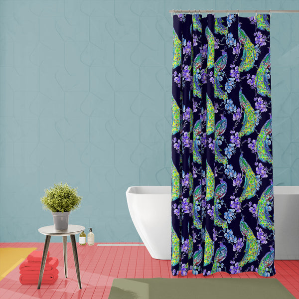 Tropical Pattern D1 Washable Waterproof Shower Curtain-Shower Curtains-CUR_SH-IC 5007670 IC 5007670, Abstract Expressionism, Abstracts, Ancient, Animals, Art and Paintings, Asian, Birds, Botanical, Chinese, Decorative, Drawing, Fashion, Floral, Flowers, Historical, Illustrations, Japanese, Medieval, Nature, Paintings, Patterns, Scenic, Semi Abstract, Signs, Signs and Symbols, Tropical, Vintage, Watercolour, Wildlife, pattern, d1, washable, waterproof, polyester, shower, curtain, eyelets, peacock, abstract, 