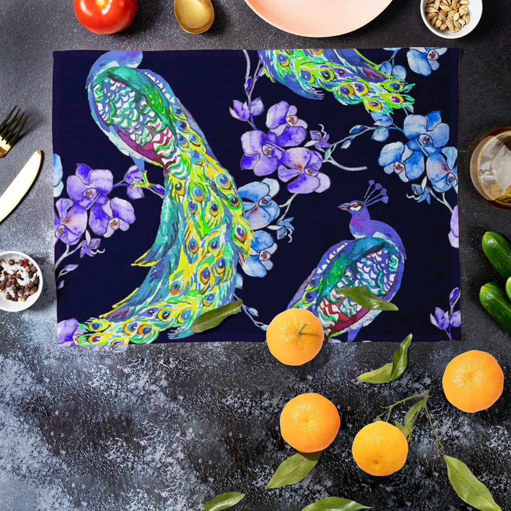 Tropical Pattern D1 Table Mat Placemat-Table Place Mats Fabric-MAT_TB-IC 5007670 IC 5007670, Abstract Expressionism, Abstracts, Ancient, Animals, Art and Paintings, Asian, Birds, Botanical, Chinese, Decorative, Drawing, Fashion, Floral, Flowers, Historical, Illustrations, Japanese, Medieval, Nature, Paintings, Patterns, Scenic, Semi Abstract, Signs, Signs and Symbols, Tropical, Vintage, Watercolour, Wildlife, pattern, d1, table, mat, placemat, peacock, abstract, animal, art, asia, backdrop, background, bird