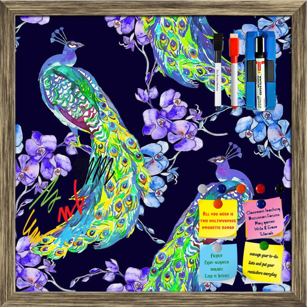Tropical Pattern Framed Magnetic Dry Erase Board | Combo with Magnet Buttons & Markers-Magnetic Boards Framed-MGB_FR-IC 5007670 IC 5007670, Abstract Expressionism, Abstracts, Ancient, Animals, Art and Paintings, Asian, Birds, Botanical, Chinese, Decorative, Drawing, Fashion, Floral, Flowers, Historical, Illustrations, Japanese, Medieval, Nature, Paintings, Patterns, Scenic, Semi Abstract, Signs, Signs and Symbols, Tropical, Vintage, Watercolour, Wildlife, pattern, framed, magnetic, dry, erase, board, printe
