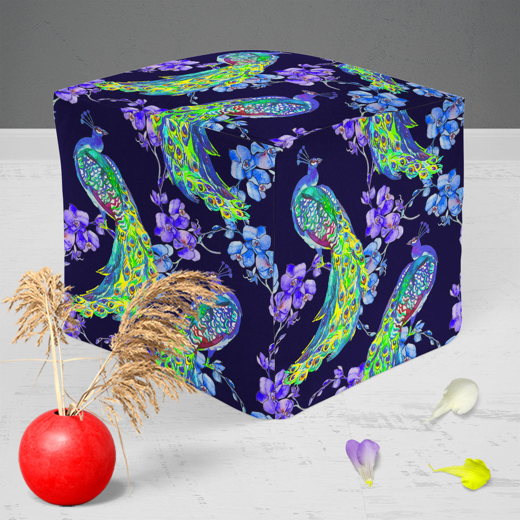 Tropical Pattern D1 Footstool Footrest Puffy Pouffe Ottoman Bean Bag | Canvas Fabric-Footstools-FST_CB_BN-IC 5007670 IC 5007670, Abstract Expressionism, Abstracts, Ancient, Animals, Art and Paintings, Asian, Birds, Botanical, Chinese, Decorative, Drawing, Fashion, Floral, Flowers, Historical, Illustrations, Japanese, Medieval, Nature, Paintings, Patterns, Scenic, Semi Abstract, Signs, Signs and Symbols, Tropical, Vintage, Watercolour, Wildlife, pattern, d1, footstool, footrest, puffy, pouffe, ottoman, bean,