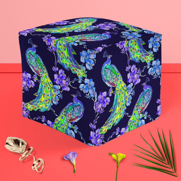 Tropical Pattern D1 Footstool Footrest Puffy Pouffe Ottoman Bean Bag | Canvas Fabric-Footstools-FST_CB_BN-IC 5007670 IC 5007670, Abstract Expressionism, Abstracts, Ancient, Animals, Art and Paintings, Asian, Birds, Botanical, Chinese, Decorative, Drawing, Fashion, Floral, Flowers, Historical, Illustrations, Japanese, Medieval, Nature, Paintings, Patterns, Scenic, Semi Abstract, Signs, Signs and Symbols, Tropical, Vintage, Watercolour, Wildlife, pattern, d1, puffy, pouffe, ottoman, footstool, footrest, bean,