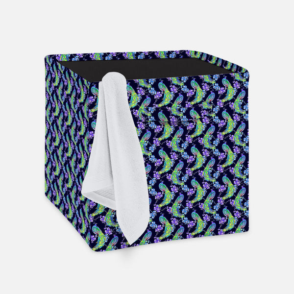 Tropical Pattern Foldable Open Storage Bin | Organizer Box, Toy Basket, Shelf Box, Laundry Bag | Canvas Fabric-Storage Bins-STR_BI_CB-IC 5007670 IC 5007670, Abstract Expressionism, Abstracts, Ancient, Animals, Art and Paintings, Asian, Birds, Botanical, Chinese, Decorative, Drawing, Fashion, Floral, Flowers, Historical, Illustrations, Japanese, Medieval, Nature, Paintings, Patterns, Scenic, Semi Abstract, Signs, Signs and Symbols, Tropical, Vintage, Watercolour, Wildlife, pattern, foldable, open, storage, b