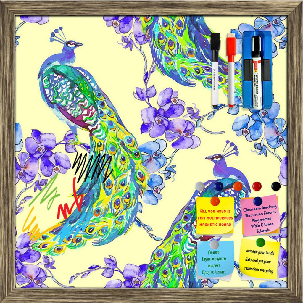 Tropical Pattern Framed Magnetic Dry Erase Board | Combo with Magnet Buttons & Markers-Magnetic Boards Framed-MGB_FR-IC 5007671 IC 5007671, Abstract Expressionism, Abstracts, Ancient, Animals, Art and Paintings, Asian, Birds, Botanical, Chinese, Decorative, Drawing, Fashion, Floral, Flowers, Historical, Illustrations, Japanese, Medieval, Nature, Paintings, Patterns, Scenic, Semi Abstract, Signs, Signs and Symbols, Tropical, Vintage, Watercolour, Wildlife, pattern, framed, magnetic, dry, erase, board, printe