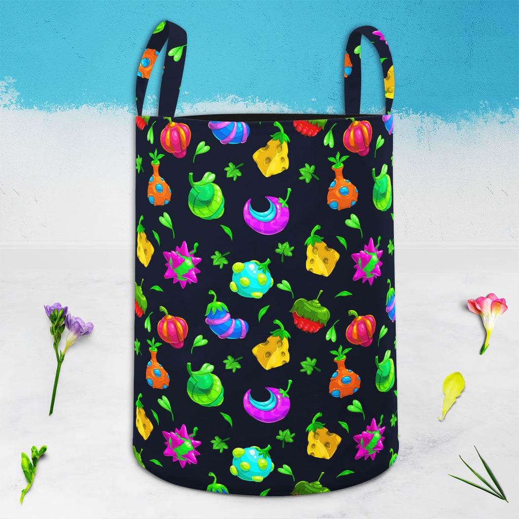 Funny Fruits Foldable Open Storage Bin | Organizer Box, Toy Basket, Shelf Box, Laundry Bag | Canvas Fabric-Storage Bins-STR_BI_CB-IC 5007672 IC 5007672, Animated Cartoons, Art and Paintings, Caricature, Cartoons, Comics, Fantasy, Fruit and Vegetable, Fruits, Illustrations, Patterns, Signs, Signs and Symbols, Sports, Surrealism, Tropical, Vegetables, funny, foldable, open, storage, bin, organizer, box, toy, basket, shelf, laundry, bag, canvas, fabric, app, application, art, background, berries, bizarre, brig