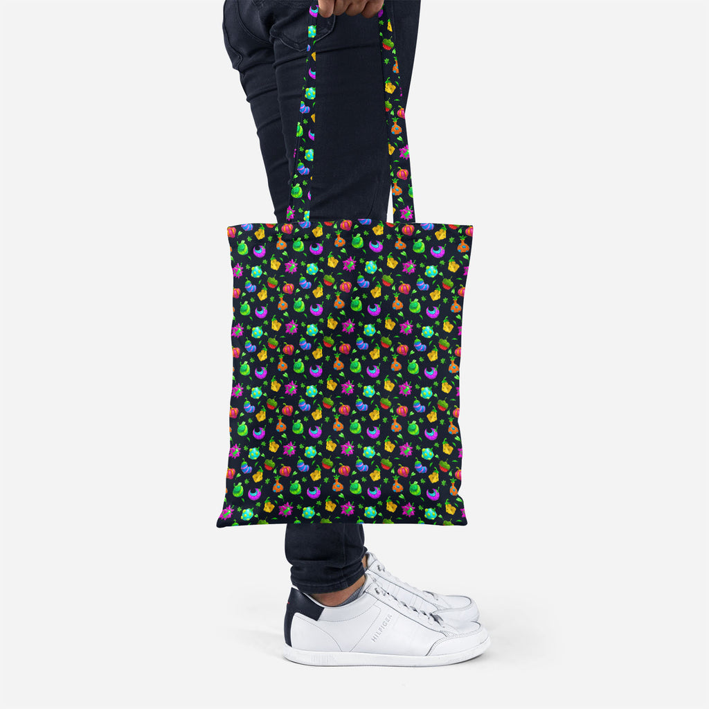 ArtzFolio Funny Fruits Tote Bag Shoulder Purse | Multipurpose-Tote Bags Basic-AZ5007672TOT_RF-IC 5007672 IC 5007672, Animated Cartoons, Art and Paintings, Caricature, Cartoons, Comics, Fantasy, Fruit and Vegetable, Fruits, Illustrations, Patterns, Signs, Signs and Symbols, Sports, Surrealism, Tropical, Vegetables, funny, tote, bag, shoulder, purse, multipurpose, app, application, art, background, berries, bizarre, bright, cartoon, collection, color, colorful, comic, cool, design, elements, endless, fantasti