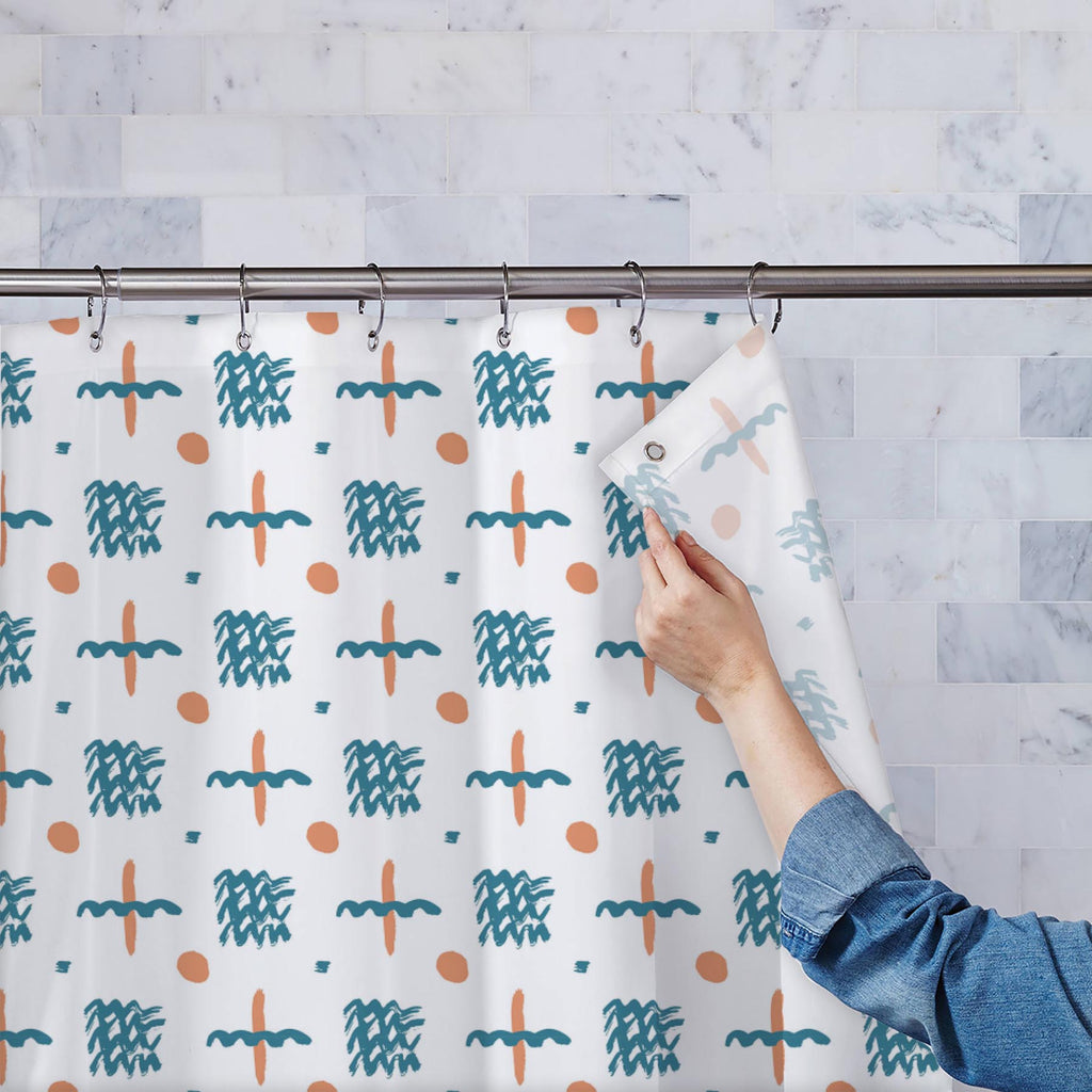 Ink Elements Washable Waterproof Shower Curtain-Shower Curtains-CUR_SH-IC 5007673 IC 5007673, Abstract Expressionism, Abstracts, American, Ancient, Art and Paintings, Black and White, Circle, Cross, Culture, Digital, Digital Art, Drawing, Ethnic, Fashion, Geometric, Geometric Abstraction, Graphic, Hand Drawn, Hipster, Historical, Illustrations, Medieval, Modern Art, Patterns, Retro, Semi Abstract, Signs, Signs and Symbols, Traditional, Tribal, Vintage, Watercolour, White, World Culture, ink, elements, washa