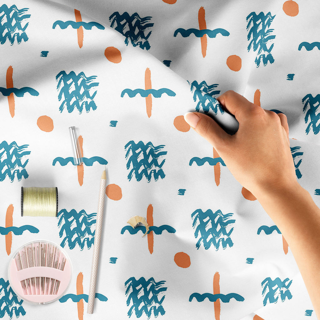 Ink Elements Sofa Fabric by Metre | Upholstery For Sofa, Curtains & Cushions-Sofa Fabrics-SOF_FB-IC 5007673 IC 5007673, Abstract Expressionism, Abstracts, American, Ancient, Art and Paintings, Black and White, Circle, Cross, Culture, Digital, Digital Art, Drawing, Ethnic, Fashion, Geometric, Geometric Abstraction, Graphic, Hand Drawn, Hipster, Historical, Illustrations, Medieval, Modern Art, Patterns, Retro, Semi Abstract, Signs, Signs and Symbols, Traditional, Tribal, Vintage, Watercolour, White, World Cul