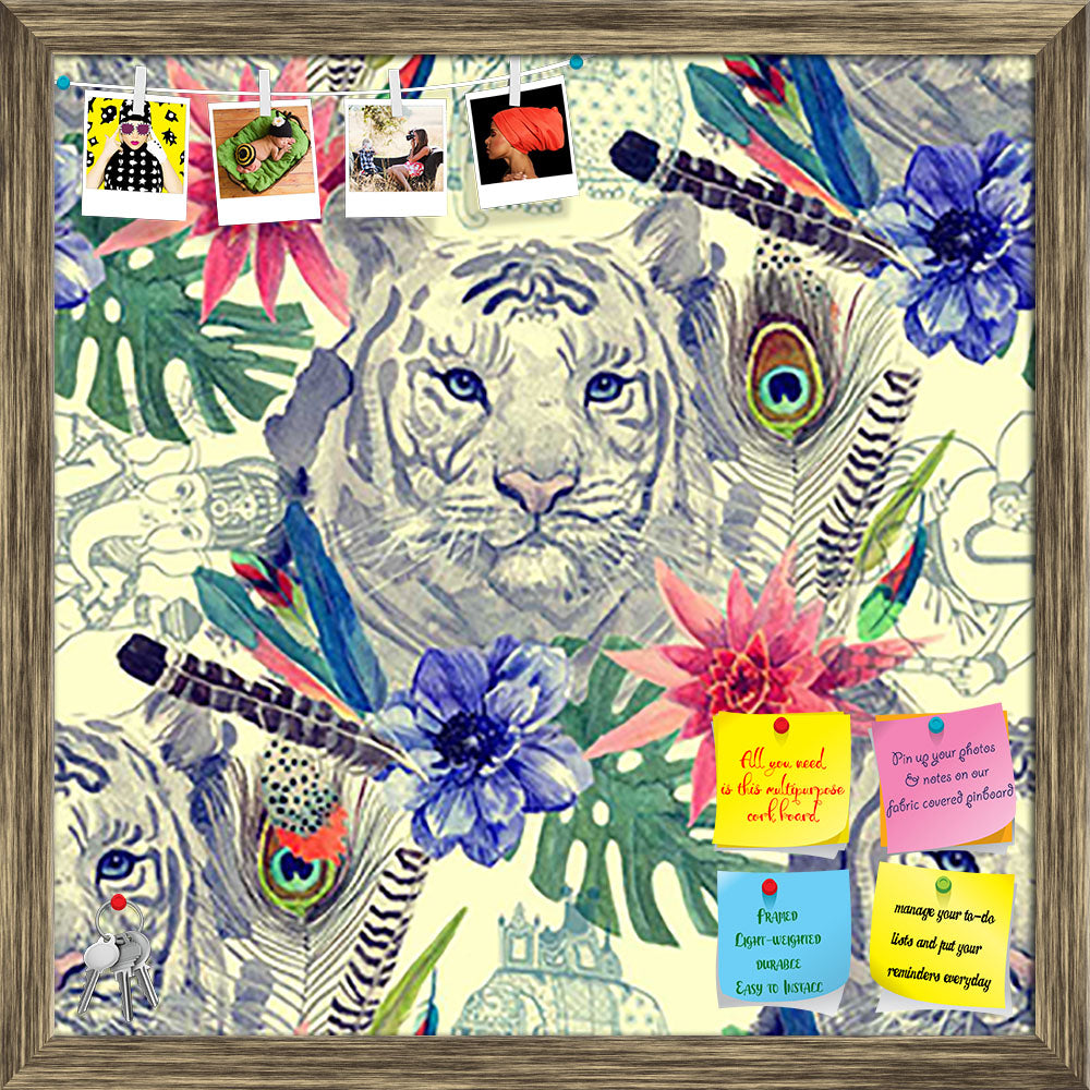 ArtzFolio Tiger Head D3 Printed Bulletin Board Notice Pin Board Soft Board | Framed-Bulletin Boards Framed-AZSAO43002336BLB_FR_L-Image Code 5007674 Vishnu Image Folio Pvt Ltd, IC 5007674, ArtzFolio, Bulletin Boards Framed, Animals, Traditional, Digital Art, tiger, head, d3, printed, bulletin, board, notice, pin, soft, framed, vintage, indian, style, pattern, hand, drawn, watercolor, illustration, pin up board, push pin board, extra large cork board, big pin board, notice board, small bulletin board, cork bo