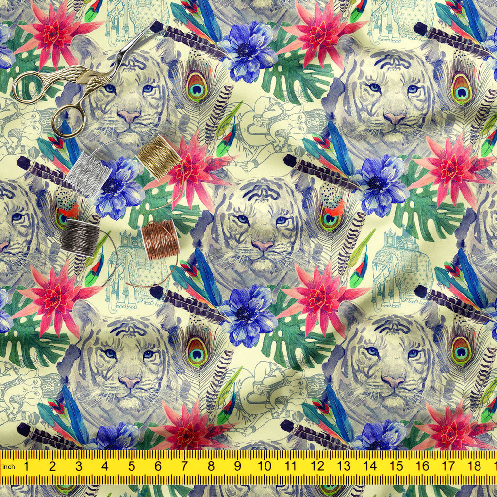 Tiger Portrait D5 Upholstery Fabric by Metre | For Sofa, Curtains, Cushions, Furnishing, Craft, Dress Material-Upholstery Fabrics-FAB_RW-IC 5007674 IC 5007674, Ancient, Animals, Art and Paintings, Botanical, Fashion, Floral, Flowers, Hand Drawn, Historical, Illustrations, Indian, Medieval, Nature, Patterns, Retro, Scenic, Signs, Signs and Symbols, Tropical, Vintage, Watercolour, tiger, portrait, d5, upholstery, fabric, by, metre, for, sofa, curtains, cushions, furnishing, craft, dress, material, peacock, an