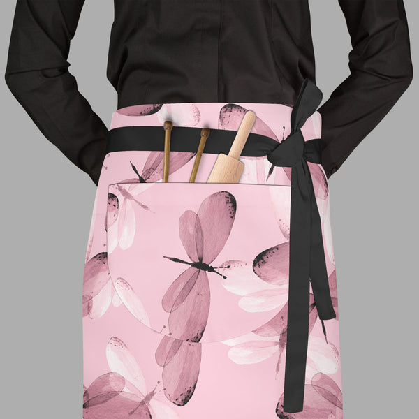 Butterflies D1 Apron | Adjustable, Free Size & Waist Tiebacks-Aprons Waist to Feet-APR_WS_FT-IC 5007677 IC 5007677, Ancient, Black and White, Drawing, Historical, Illustrations, Medieval, Nature, Patterns, Scenic, Signs, Signs and Symbols, Vintage, Watercolour, White, butterflies, d1, full-length, waist, to, feet, apron, poly-cotton, fabric, adjustable, tiebacks, artwork, background, beautiful, beauty, butterfly, card, colore, colorful, design, drawn, hand, insect, isolated, natural, painted, pattern, raste