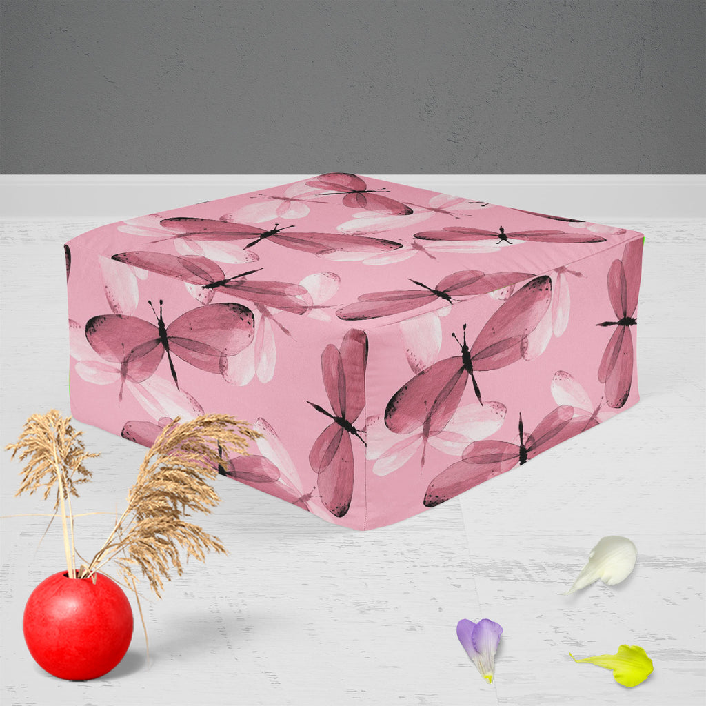 Butterflies D1 Footstool Footrest Puffy Pouffe Ottoman Bean Bag | Canvas Fabric-Footstools-FST_CB_BN-IC 5007677 IC 5007677, Ancient, Black and White, Drawing, Historical, Illustrations, Medieval, Nature, Patterns, Scenic, Signs, Signs and Symbols, Vintage, Watercolour, White, butterflies, d1, footstool, footrest, puffy, pouffe, ottoman, bean, bag, canvas, fabric, artwork, background, beautiful, beauty, butterfly, card, colore, colorful, design, drawn, hand, insect, isolated, natural, painted, pattern, raste