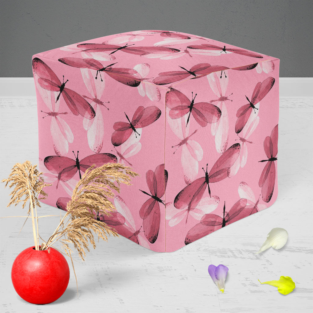 Butterflies D1 Footstool Footrest Puffy Pouffe Ottoman Bean Bag | Canvas Fabric-Footstools-FST_CB_BN-IC 5007677 IC 5007677, Ancient, Black and White, Drawing, Historical, Illustrations, Medieval, Nature, Patterns, Scenic, Signs, Signs and Symbols, Vintage, Watercolour, White, butterflies, d1, footstool, footrest, puffy, pouffe, ottoman, bean, bag, canvas, fabric, artwork, background, beautiful, beauty, butterfly, card, colore, colorful, design, drawn, hand, insect, isolated, natural, painted, pattern, raste