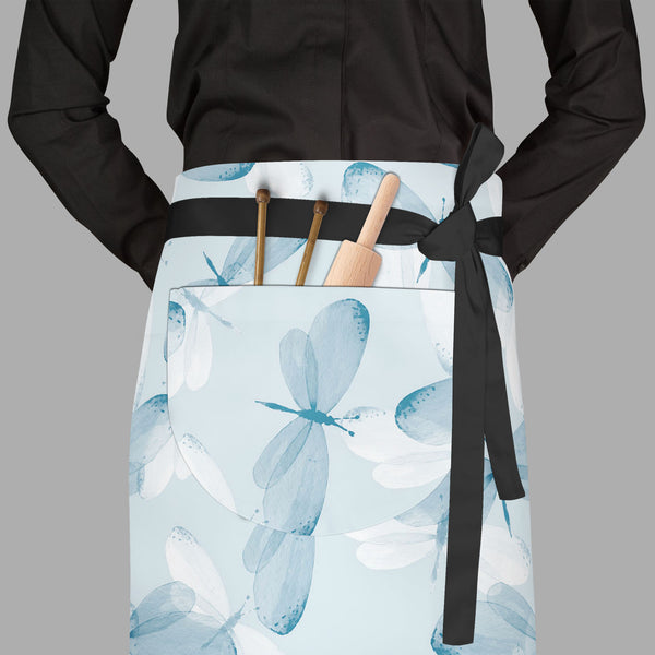 Butterflies D2 Apron | Adjustable, Free Size & Waist Tiebacks-Aprons Waist to Feet-APR_WS_FT-IC 5007678 IC 5007678, Ancient, Black and White, Drawing, Historical, Illustrations, Medieval, Nature, Patterns, Scenic, Signs, Signs and Symbols, Vintage, Watercolour, White, butterflies, d2, full-length, waist, to, feet, apron, poly-cotton, fabric, adjustable, tiebacks, artwork, background, beautiful, beauty, butterfly, card, colore, colorful, design, drawn, hand, insect, isolated, natural, painted, pattern, raste
