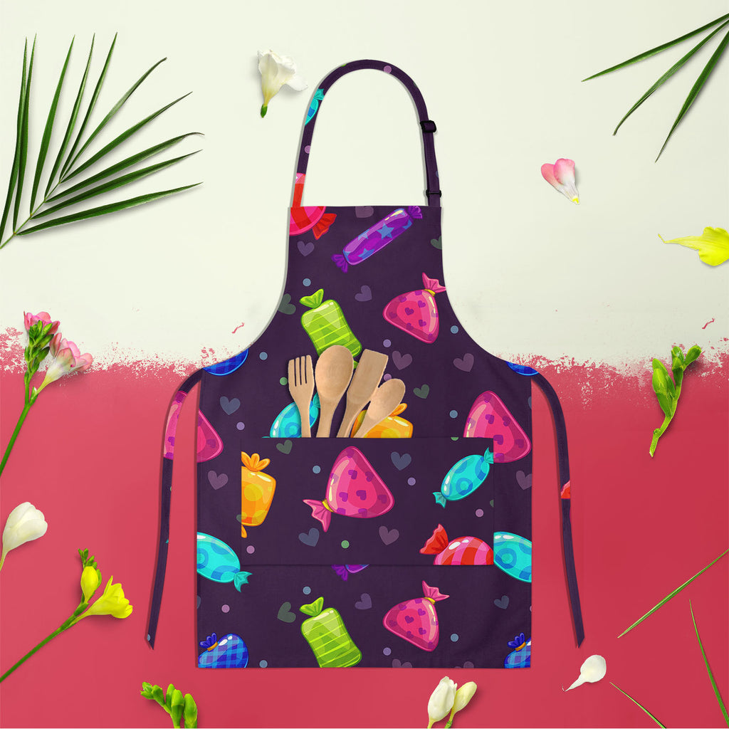 Candy Cartoon Apron | Adjustable, Free Size & Waist Tiebacks-Aprons Neck to Knee-APR_NK_KN-IC 5007680 IC 5007680, Animated Cartoons, Art and Paintings, Baby, Birthday, Caricature, Cartoons, Children, Cuisine, Decorative, Digital, Digital Art, Food, Food and Beverage, Food and Drink, Graphic, Hearts, Holidays, Illustrations, Kids, Love, Patterns, Pop Art, Signs, Signs and Symbols, candy, cartoon, apron, adjustable, free, size, waist, tiebacks, art, background, beautiful, bright, caramel, celebration, collect