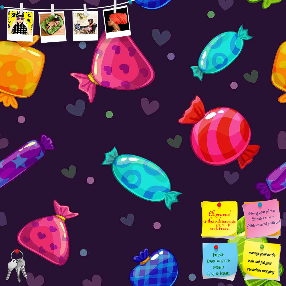 ArtzFolio Candy Cartoon Printed Bulletin Board Notice Pin Board Soft Board | Frameless-Bulletin Boards Frameless-AZSAO44524484BLB_FL_L-Image Code 5007680 Vishnu Image Folio Pvt Ltd, IC 5007680, ArtzFolio, Bulletin Boards Frameless, Kids, Digital Art, candy, cartoon, printed, bulletin, board, notice, pin, soft, frameless, seamless, pattern, bright, candies, dark, background, pin up board, push pin board, extra large cork board, big pin board, notice board, small bulletin board, cork board, wall notice board,