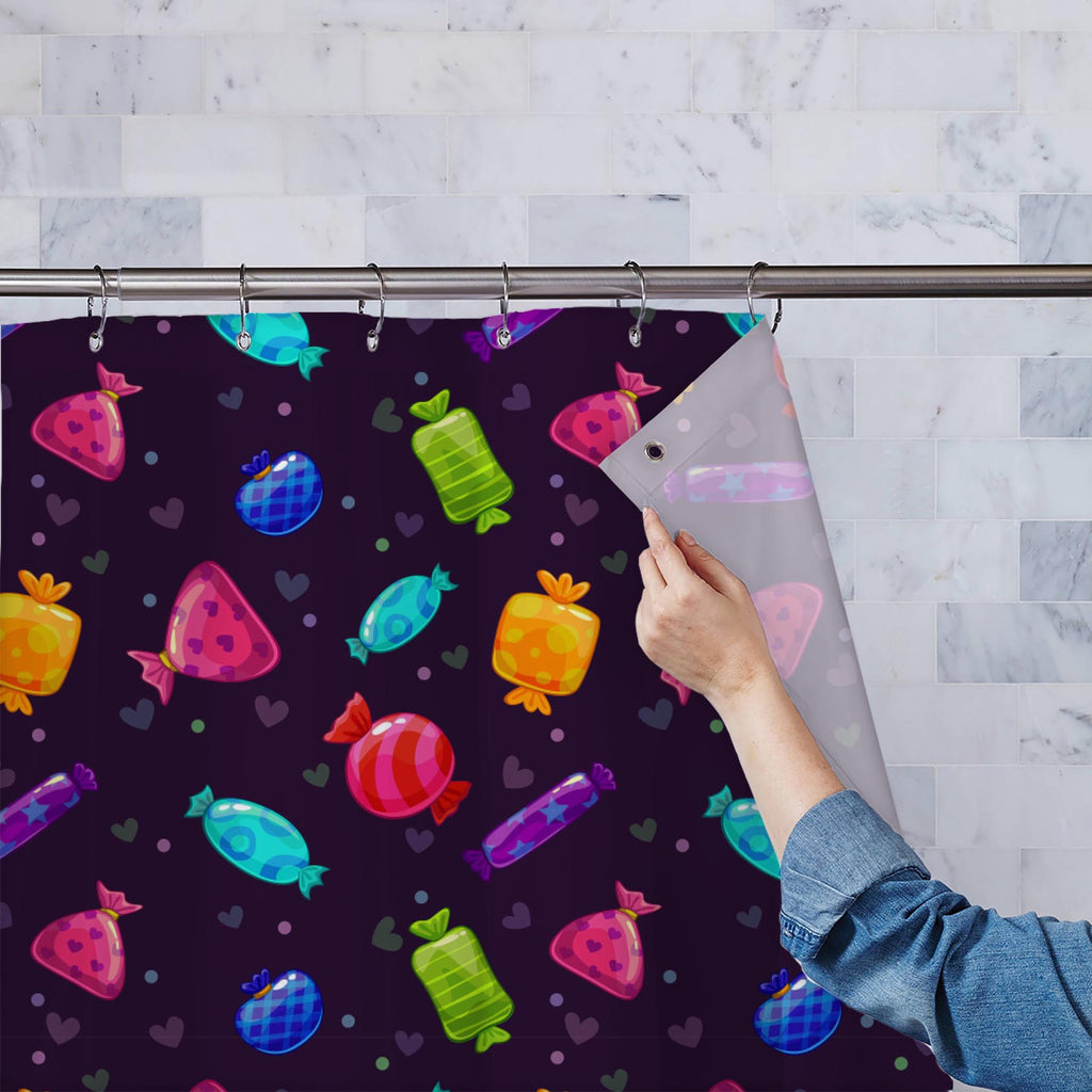 Candy Cartoon Washable Waterproof Shower Curtain-Shower Curtains-CUR_SH-IC 5007680 IC 5007680, Animated Cartoons, Art and Paintings, Baby, Birthday, Caricature, Cartoons, Children, Cuisine, Decorative, Digital, Digital Art, Food, Food and Beverage, Food and Drink, Graphic, Hearts, Holidays, Illustrations, Kids, Love, Patterns, Pop Art, Signs, Signs and Symbols, candy, cartoon, washable, waterproof, shower, curtain, art, background, beautiful, bright, caramel, celebration, collection, colorful, computer, dar