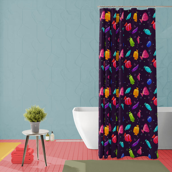 Candy Cartoon Washable Waterproof Shower Curtain-Shower Curtains-CUR_SH-IC 5007680 IC 5007680, Animated Cartoons, Art and Paintings, Baby, Birthday, Caricature, Cartoons, Children, Cuisine, Decorative, Digital, Digital Art, Food, Food and Beverage, Food and Drink, Graphic, Hearts, Holidays, Illustrations, Kids, Love, Patterns, Pop Art, Signs, Signs and Symbols, candy, cartoon, washable, waterproof, polyester, shower, curtain, eyelets, art, background, beautiful, bright, caramel, celebration, collection, col