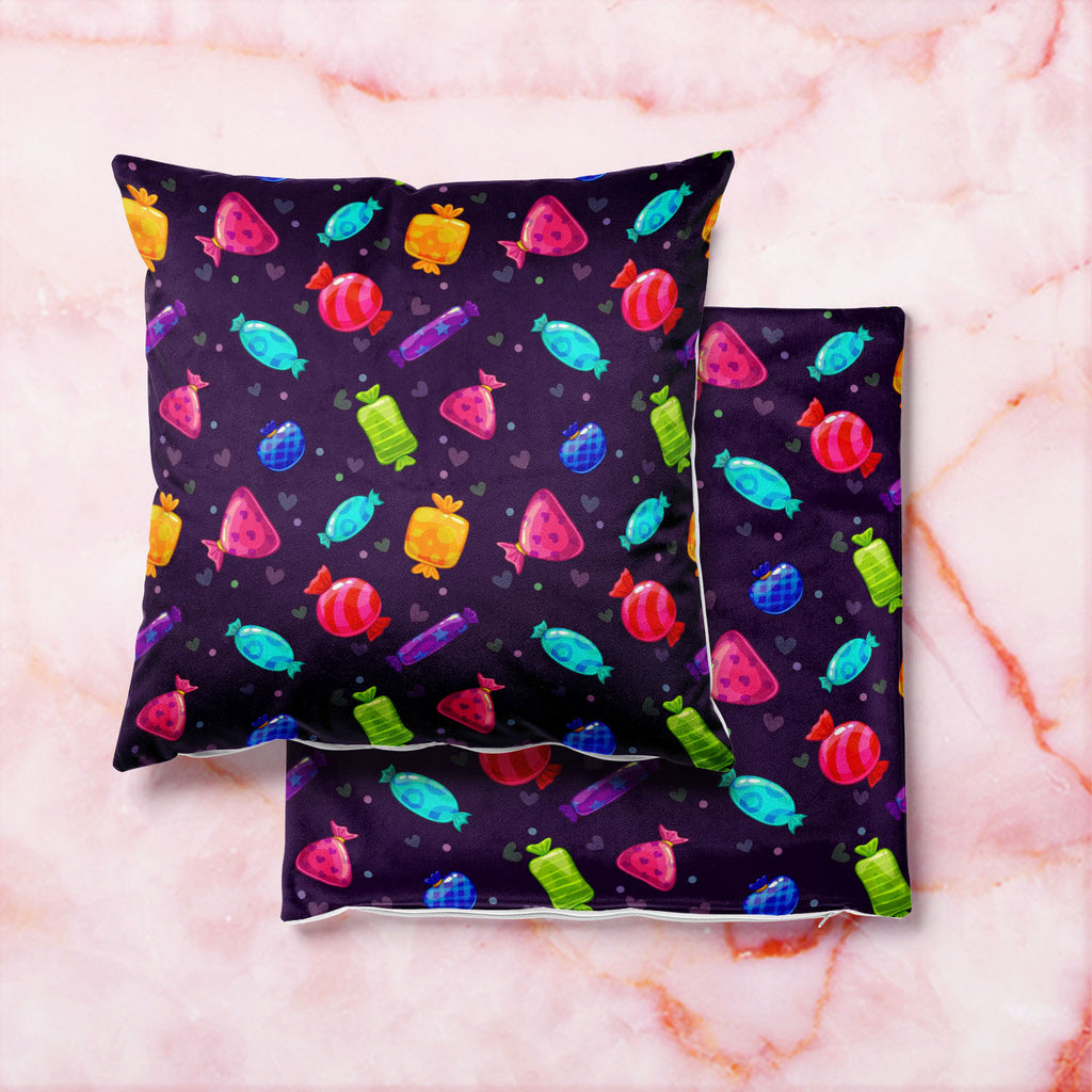 Candy Cartoon Cushion Cover Throw Pillow-Cushion Covers-CUS_CV-IC 5007680 IC 5007680, Animated Cartoons, Art and Paintings, Baby, Birthday, Caricature, Cartoons, Children, Cuisine, Decorative, Digital, Digital Art, Food, Food and Beverage, Food and Drink, Graphic, Hearts, Holidays, Illustrations, Kids, Love, Patterns, Pop Art, Signs, Signs and Symbols, candy, cartoon, cushion, cover, throw, pillow, art, background, beautiful, bright, caramel, celebration, collection, colorful, computer, dark, decoration, de