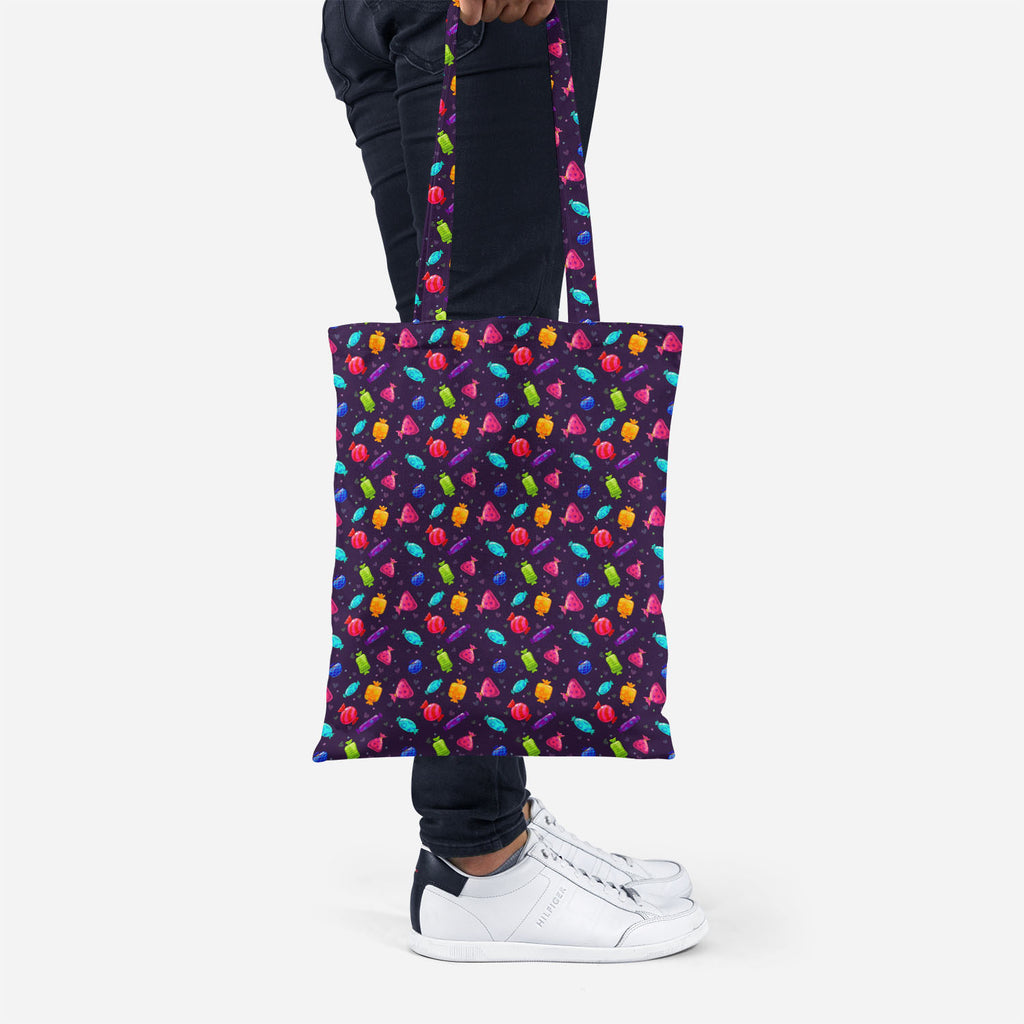 ArtzFolio Candy Cartoon Tote Bag Shoulder Purse | Multipurpose-Tote Bags Basic-AZ5007680TOT_RF-IC 5007680 IC 5007680, Animated Cartoons, Art and Paintings, Baby, Birthday, Caricature, Cartoons, Children, Cuisine, Decorative, Digital, Digital Art, Food, Food and Beverage, Food and Drink, Graphic, Hearts, Holidays, Illustrations, Kids, Love, Patterns, Pop Art, Signs, Signs and Symbols, candy, cartoon, tote, bag, shoulder, purse, multipurpose, art, background, beautiful, bright, caramel, celebration, collectio
