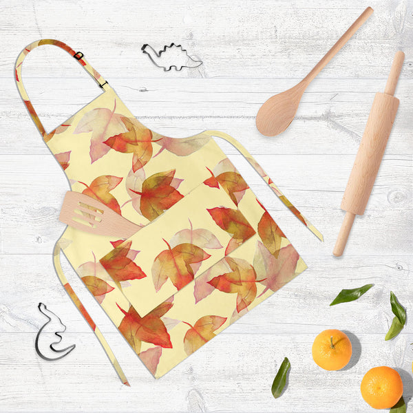 Autumn Leaves D3 Apron | Adjustable, Free Size & Waist Tiebacks-Aprons Neck to Knee-APR_NK_KN-IC 5007681 IC 5007681, Botanical, Drawing, Fashion, Floral, Flowers, Illustrations, Nature, Patterns, Scenic, Seasons, Signs, Signs and Symbols, Sketches, Watercolour, autumn, leaves, d3, full-length, neck, to, knee, apron, poly-cotton, fabric, adjustable, buckle, waist, tiebacks, background, beautiful, colore, creative, creativity, decor, decoration, design, drawn, effect, elegance, elegant, element, hand, illustr