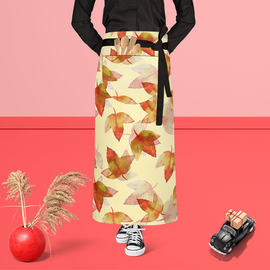 Autumn Leaves D3 Apron | Adjustable, Free Size & Waist Tiebacks-Aprons Waist to Feet-APR_WS_FT-IC 5007681 IC 5007681, Botanical, Drawing, Fashion, Floral, Flowers, Illustrations, Nature, Patterns, Scenic, Seasons, Signs, Signs and Symbols, Sketches, Watercolour, autumn, leaves, d3, apron, adjustable, free, size, waist, tiebacks, background, beautiful, colore, creative, creativity, decor, decoration, design, drawn, effect, elegance, elegant, element, hand, illustration, image, interior, objects, painted, pat