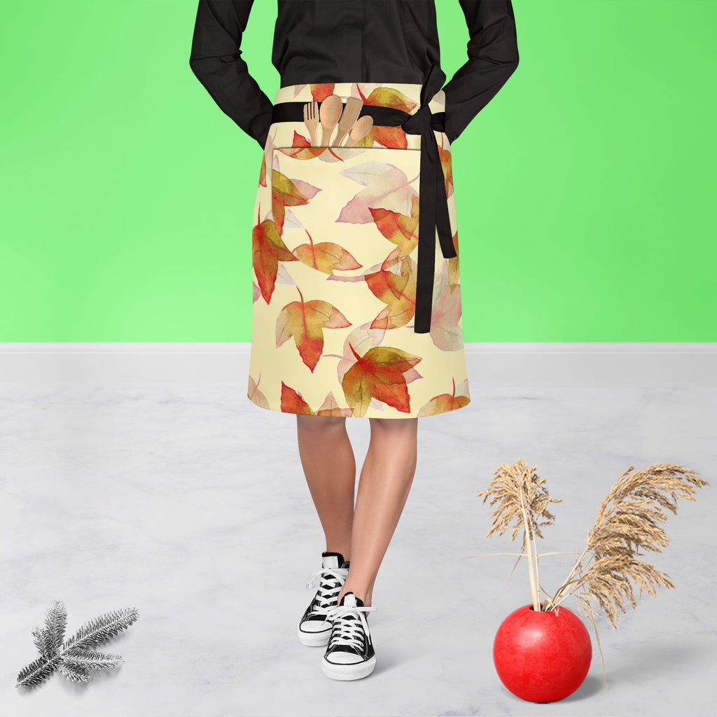 Autumn Leaves D3 Apron | Adjustable, Free Size & Waist Tiebacks-Apron Waist to Knee-APR_WS_KN-IC 5007681 IC 5007681, Botanical, Drawing, Fashion, Floral, Flowers, Illustrations, Nature, Patterns, Scenic, Seasons, Signs, Signs and Symbols, Sketches, Watercolour, autumn, leaves, d3, apron, adjustable, free, size, waist, tiebacks, background, beautiful, colore, creative, creativity, decor, decoration, design, drawn, effect, elegance, elegant, element, hand, illustration, image, interior, objects, painted, patt