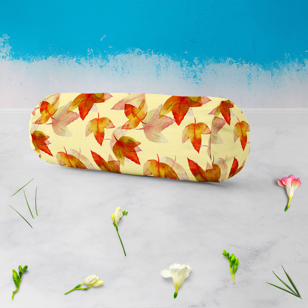 Autumn Leaves D3 Bolster Cover Booster Cases | Concealed Zipper Opening-Bolster Covers-BOL_CV_ZP-IC 5007681 IC 5007681, Botanical, Drawing, Fashion, Floral, Flowers, Illustrations, Nature, Patterns, Scenic, Seasons, Signs, Signs and Symbols, Sketches, Watercolour, autumn, leaves, d3, bolster, cover, booster, cases, concealed, zipper, opening, background, beautiful, colore, creative, creativity, decor, decoration, design, drawn, effect, elegance, elegant, element, hand, illustration, image, interior, objects