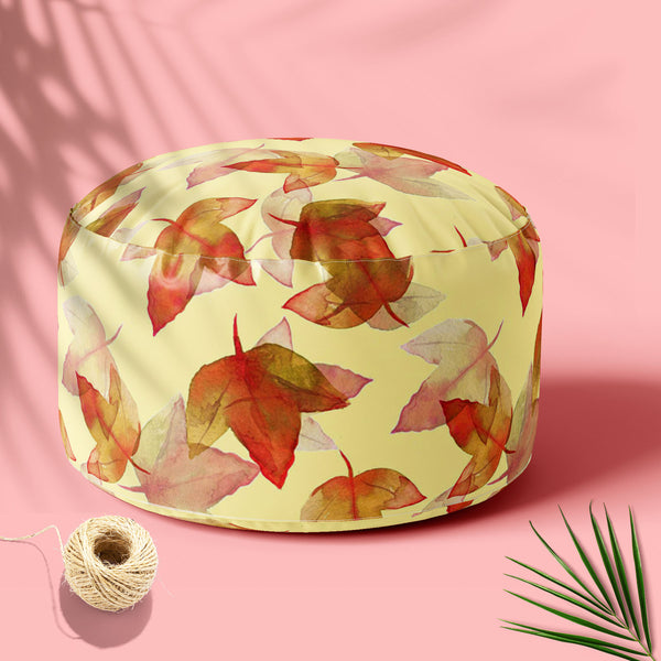 Autumn Leaves D3 Footstool Footrest Puffy Pouffe Ottoman Bean Bag | Canvas Fabric-Footstools-FST_CB_BN-IC 5007681 IC 5007681, Botanical, Drawing, Fashion, Floral, Flowers, Illustrations, Nature, Patterns, Scenic, Seasons, Signs, Signs and Symbols, Sketches, Watercolour, autumn, leaves, d3, footstool, footrest, puffy, pouffe, ottoman, bean, bag, floor, cushion, pillow, canvas, fabric, background, beautiful, colore, creative, creativity, decor, decoration, design, drawn, effect, elegance, elegant, element, ha