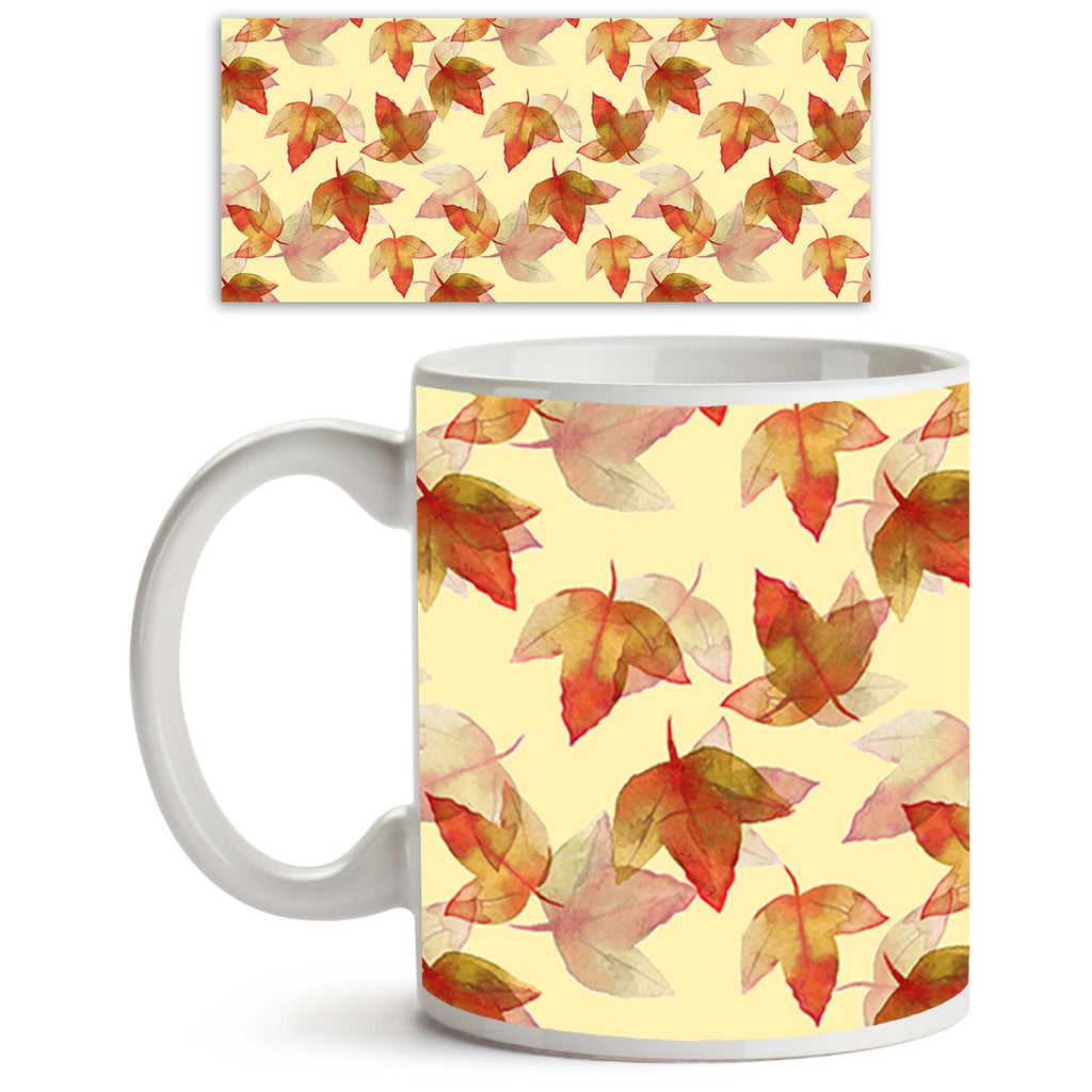 Autumn Leaves Ceramic Coffee Tea Mug Inside White-Coffee Mugs-MUG-IC 5007681 IC 5007681, Botanical, Drawing, Fashion, Floral, Flowers, Illustrations, Nature, Patterns, Scenic, Seasons, Signs, Signs and Symbols, Sketches, Watercolour, autumn, leaves, ceramic, coffee, tea, mug, inside, white, background, beautiful, colore, creative, creativity, decor, decoration, design, drawn, effect, elegance, elegant, element, hand, illustration, image, interior, objects, painted, pattern, plant, raster, repetition, seamle